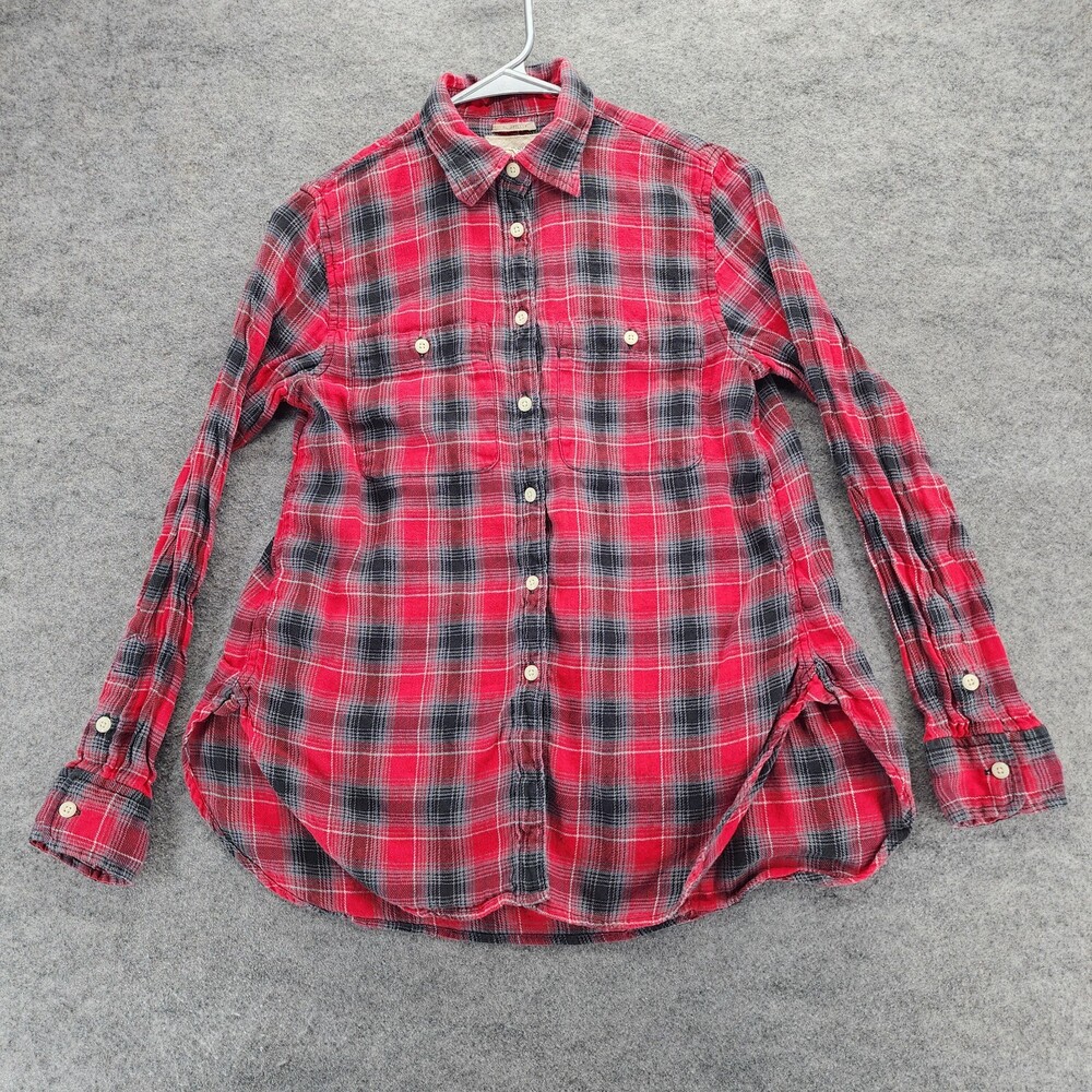 Denim Supply Ralph Lauren Shirt Womens Small Red Plaid